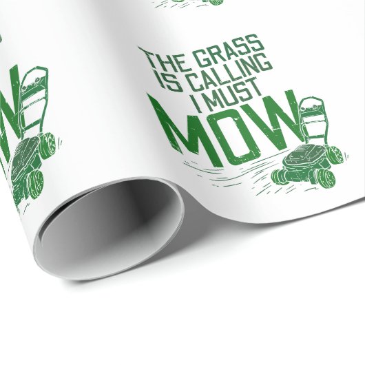 Rasenmäher Geschenkpapier (Rolleneckpunkt)