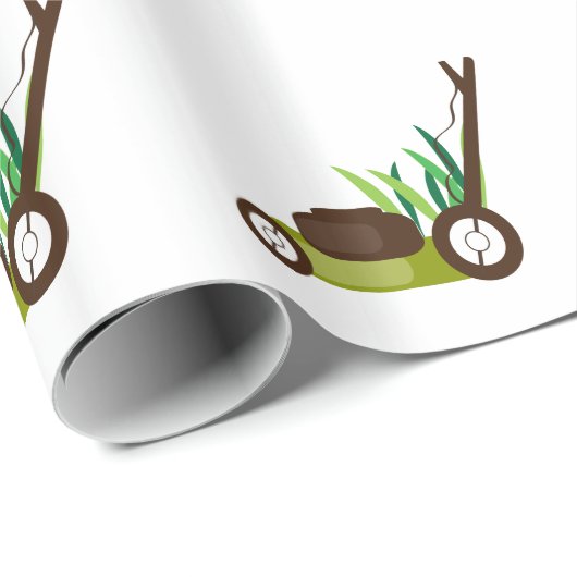 Rasenmäher Geschenkpapier (Rolleneckpunkt)