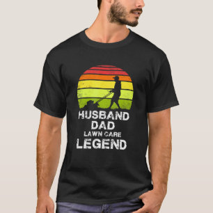 Rasenmäher Gras Gartenarbeit Vater Rasenpflege T-Shirt