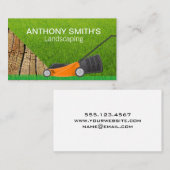 Rasenmäher | Gras | Holzlandschaften Visitenkarte (Vorne/Hinten)