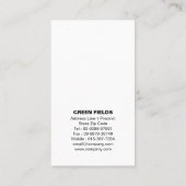 Rasenmäher Gras Landschaft Visitenkarte (Rückseite)