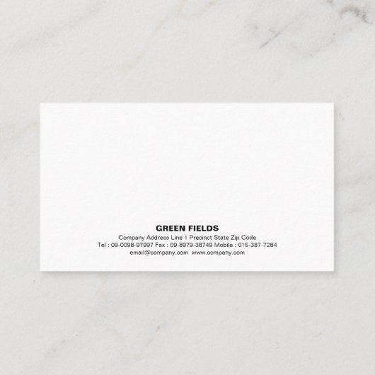 Rasenmäher Gras Landschaft Visitenkarte (Rückseite)