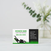 Rasenmäher Gras Professionell Grün Visitenkarte (Stehend Vorderseite)