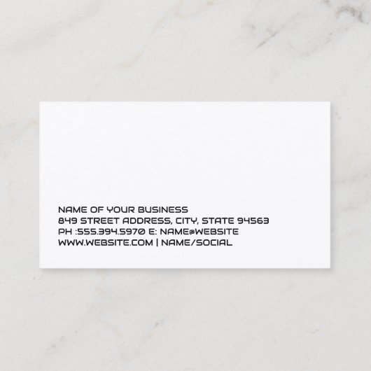 Rasenmäher | Gras Visitenkarte (Rückseite)