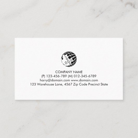 Rasenmäher Gras Visitenkarte (Rückseite)