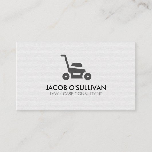 Rasenmäher Gras Visitenkarte (Vorderseite)
