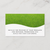 Rasenmäher | Grasschneiden | Horizontal Visitenkarte (Rückseite)