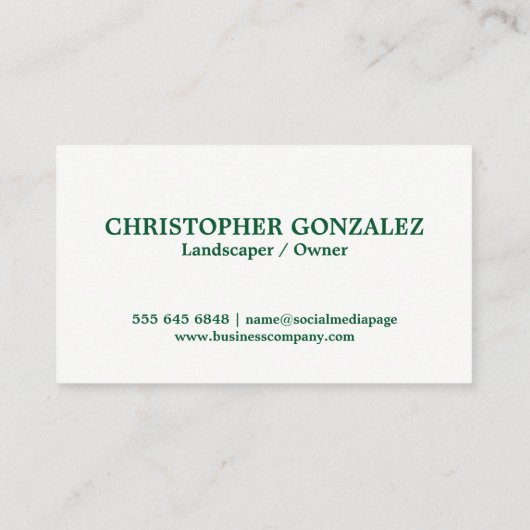 Rasenmäher | Grasschneiden | Landschaftsgärtner Visitenkarte (Rückseite)