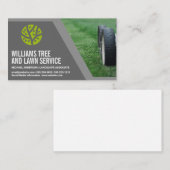 Rasenmäher | Grasschneiden | Landschaftslogo Visitenkarte (Vorne/Hinten)