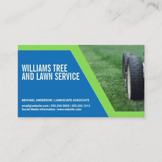 Rasenmäher | Grasschneiden Visitenkarte (Vorderseite)