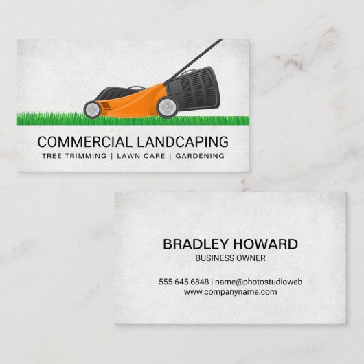 Rasenmäher | Grasschnitt Visitenkarte (Vorne/Hinten)