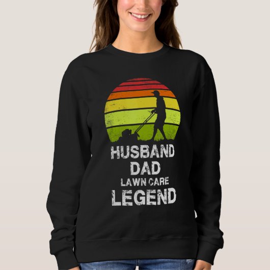 Rasenmäher Grassgarten - Pflege des Vaters von Ehe Sweatshirt (Vorderseite)