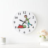 Rasenmäher Große Wanduhr (Zuhause)