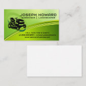 Rasenmäher | Grüner Hintergrund Visitenkarte (Vorne/Hinten)