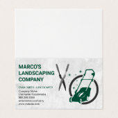 Rasenmäher | Hedge Clippers Visitenkarten (Außenseite Aufgefaltet)