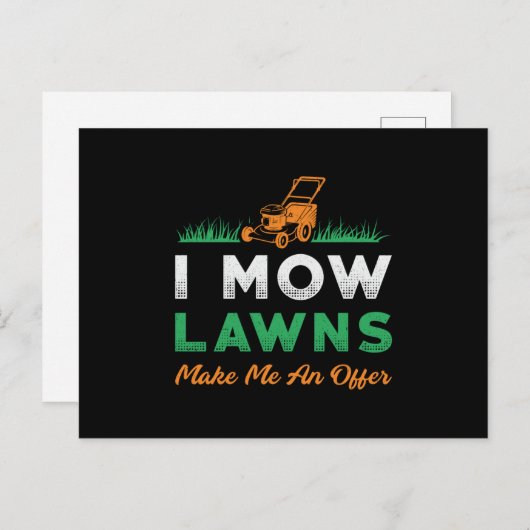 Rasenmäher I Rasenmäher Gartengartenmäher Postkarte (Vorne/Hinten)