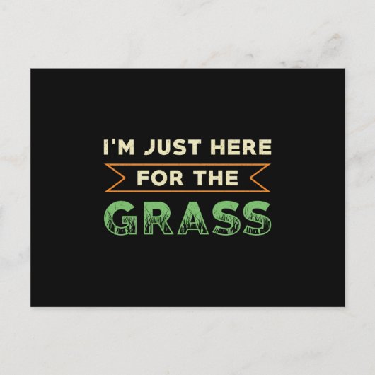 Rasenmäher, ich bin nur hier für die Rasenmäher Postkarte (Vorderseite)