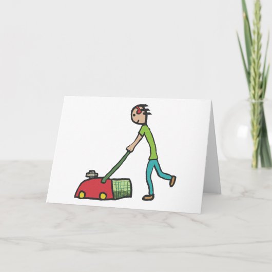 Rasenmäher Karte (Vorderseite)