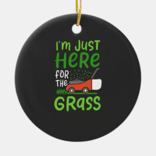 Rasenmäher Keramik Ornament