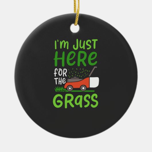 Rasenmäher Keramik Ornament (Vorne)