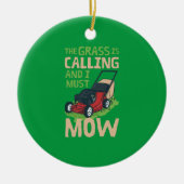 Rasenmäher Keramik Ornament (Vorne)