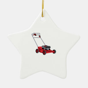 RASENMÄHER KERAMIK ORNAMENT