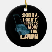 Rasenmäher Keramik Ornament (Vorne)