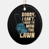 Rasenmäher Keramik Ornament (Links)