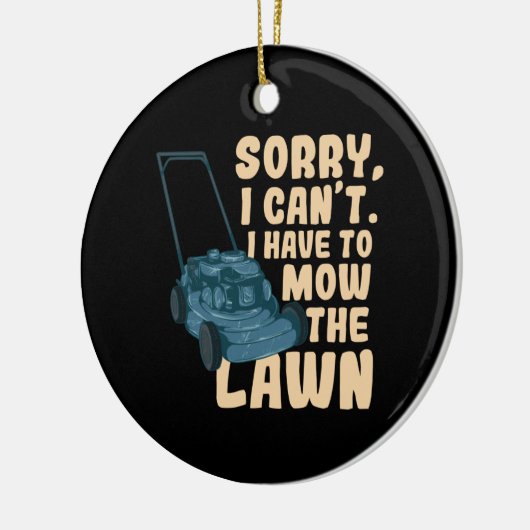 Rasenmäher Keramik Ornament (Links)