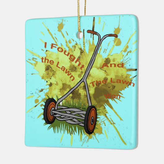 Rasenmäher Keramikornament (Links)