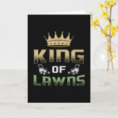 Rasenmäher King of Garden Gras Rasenmäher Karte (Gelbe Blume)