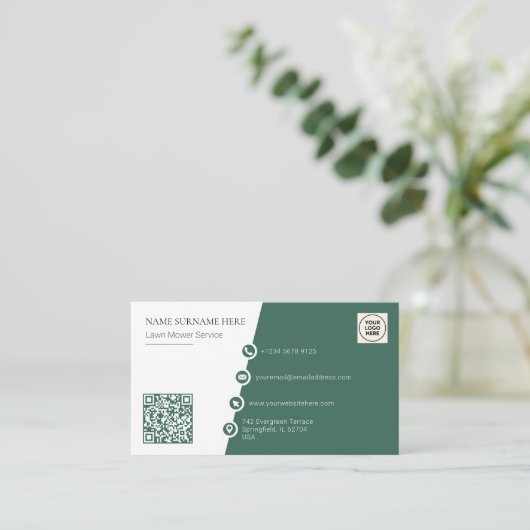 Rasenmäher | Landflucht | Bodenbewirtschaftungsdie Visitenkarte (Stehend Vorderseite)
