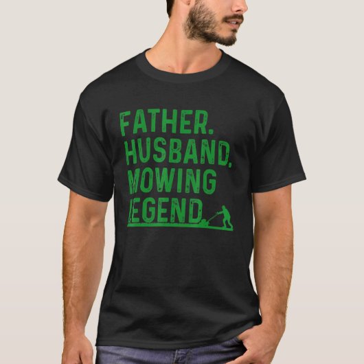 Rasenmäher Landscaper Männer Vater Vater Ehemann T-Shirt (Vorderseite)