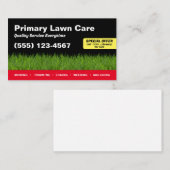 Rasenmäher Landscaping Red Black Visitenkarte (Vorne/Hinten)