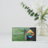 Rasenmäher | Landschaftsbild Visitenkarte (Stehend Vorderseite)