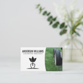 Rasenmäher | Landschaftsbild Visitenkarte (Stehend Vorderseite)