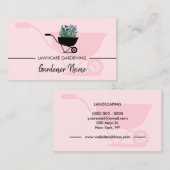 Rasenmäher Landschaftsgartenrosa niedlich Visitenkarte (Vorne/Hinten)