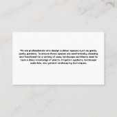 Rasenmäher | Landschaftsschutz Visitenkarte (Rückseite)