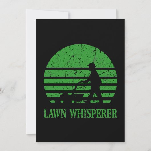 Rasenmäher Lawn Whisperer Gardener Geschenk Feiertagskarte (Vorderseite)