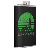 Rasenmäher Lawn Whisperer Gardener Geschenk Flachmann (Rechts)