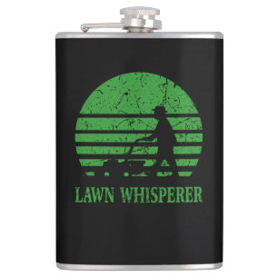 Rasenmäher Lawn Whisperer Gardener Geschenk Flachmann