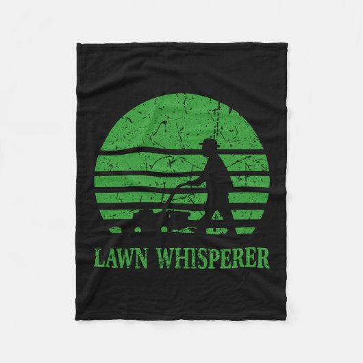 Rasenmäher Lawn Whisperer Gardener Geschenk Fleecedecke (Vorderseite)