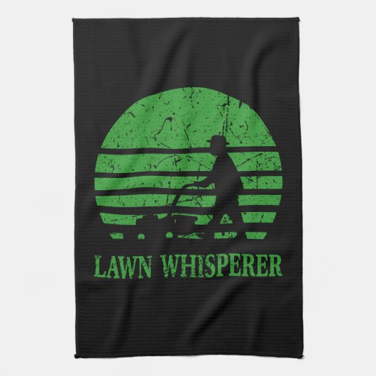 Rasenmäher Lawn Whisperer Gardener Geschenk Geschirrtuch (Vertikal)