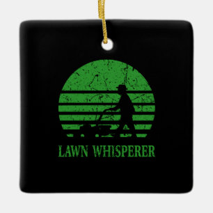 Rasenmäher Lawn Whisperer Gardener Geschenk Keramikornament