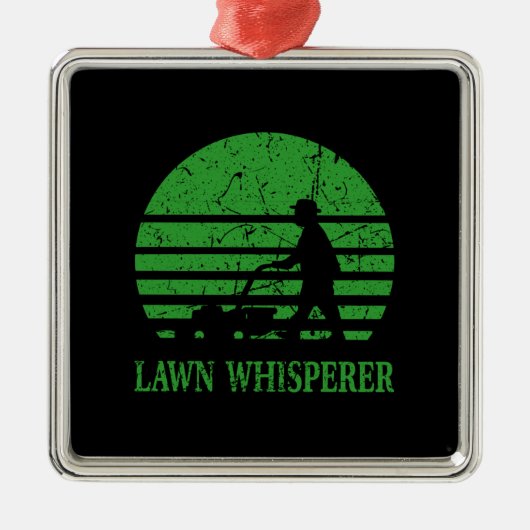 Rasenmäher Lawn Whisperer Gardener Geschenk Ornament Aus Metall (Vorne)