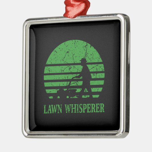 Rasenmäher Lawn Whisperer Gardener Geschenk Ornament Aus Metall (Links)