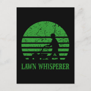 Rasenmäher Lawn Whisperer Gardener Geschenk Postkarte