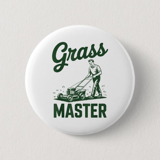 Rasenmäher-Legende Gr Master Dad Lustiger Rasenmäh Button (Vorderseite)