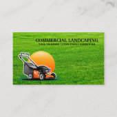 Rasenmäher-Logo | Grass Business Card reduzieren Visitenkarte (Vorderseite)