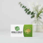 Rasenmäher-Logo | Landflucht | Gardener Visitenkarte (Stehend Vorderseite)